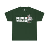 'Drink Up Witches' T-Shirt - Party Witch with Red Solo Cup for Girl Power Vibes