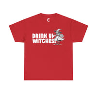 'Drink Up Witches' T-Shirt - Party Witch with Red Solo Cup for Girl Power Vibes