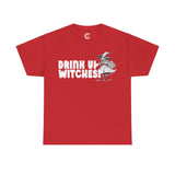 'Drink Up Witches' T-Shirt - Party Witch with Red Solo Cup for Girl Power Vibes