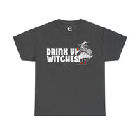 'Drink Up Witches' T-Shirt - Party Witch with Red Solo Cup for Girl Power Vibes