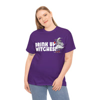 'Drink Up Witches' T-Shirt - Party Witch with Red Solo Cup for Girl Power Vibes