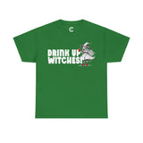 'Drink Up Witches' T-Shirt - Party Witch with Red Solo Cup for Girl Power Vibes