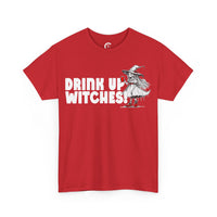 'Drink Up Witches' T-Shirt - Party Witch with Red Solo Cup for Girl Power Vibes