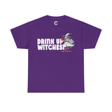 'Drink Up Witches' T-Shirt - Party Witch with Red Solo Cup for Girl Power Vibes